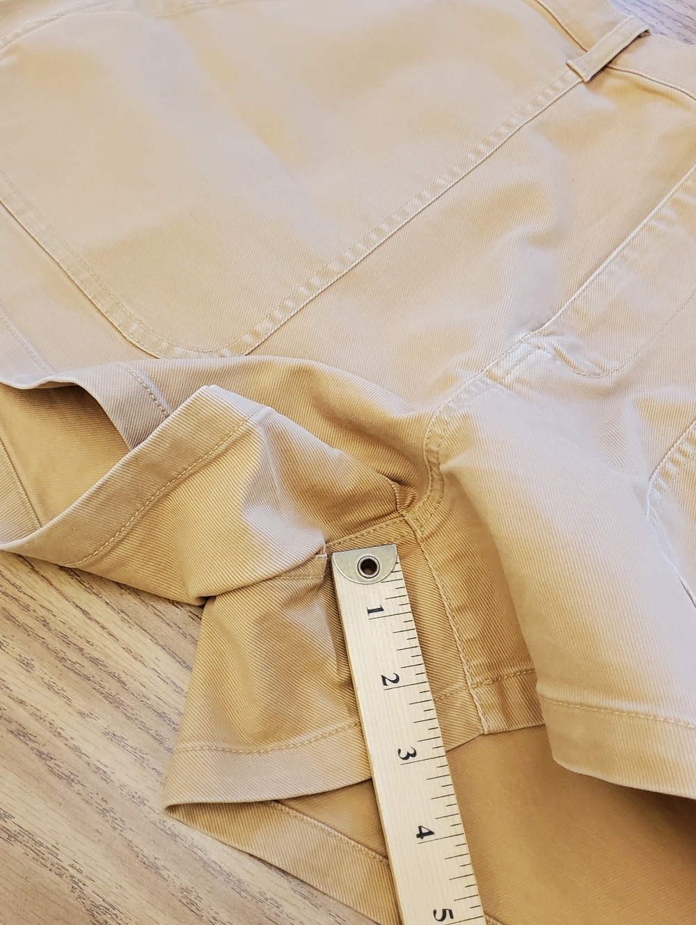 Madewell The Perfect Vibtage Fatique Tan High-Waist Shorts Size 33 - Picture 10 of 10